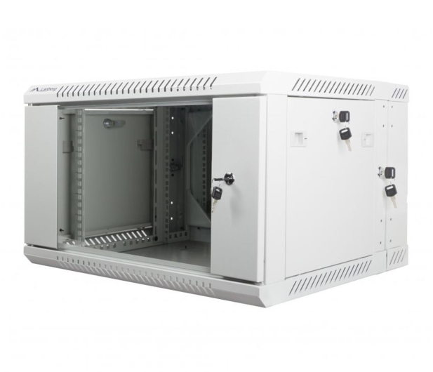 Lanberg Wisząca 19" 6U 600x600mm dwusekcyjna (szara) - 455654 - zdjęcie